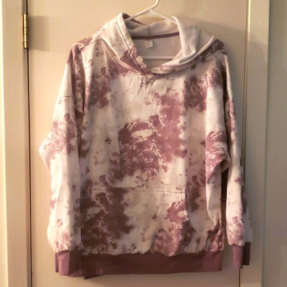 Just be pullover hoodie size large cotton blend tie dye jacket